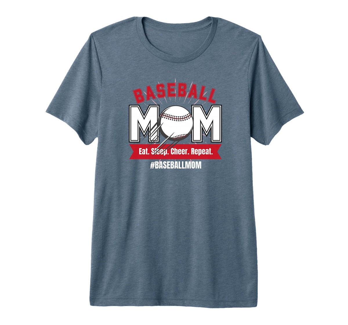 Baseball Mom Game Day Proud Sports Moms T-Shirt - Graphic Print for Adults
