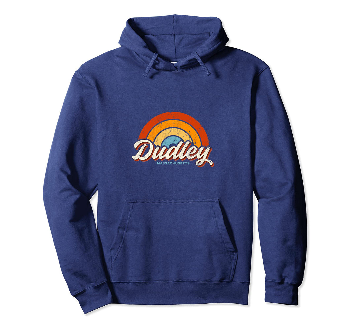 Dudley Massachusetts Ma Rainbow 70S Hoodie - Streetwear Style Men Women