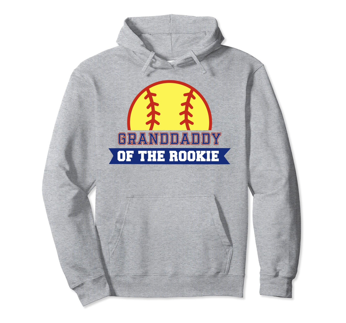 Granddaddy Rookie 1St Birthday Softball Hoodie - Trendy Graphic Men Women