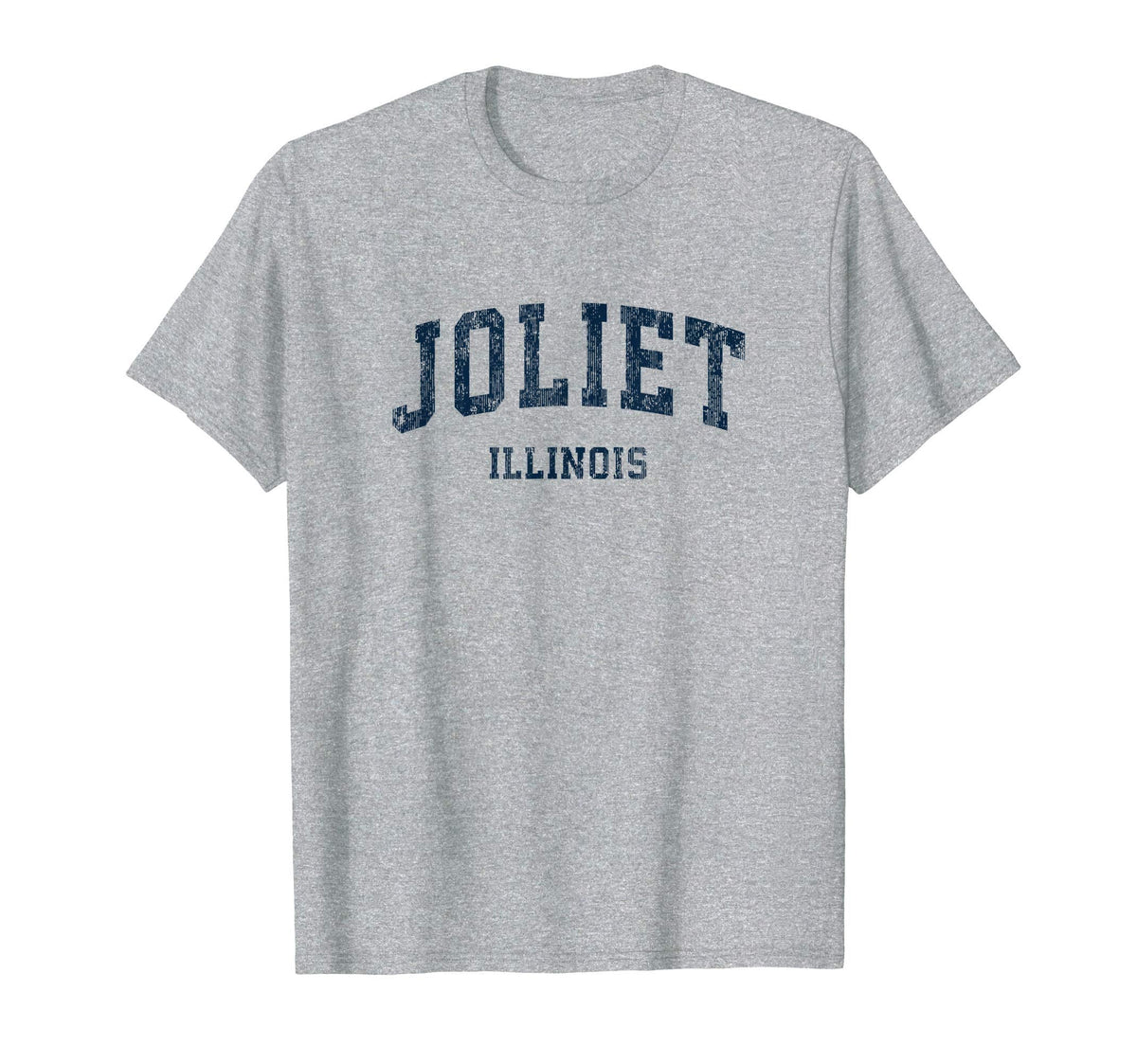 Joliet Illinois Il Varsity Sports Navy T-Shirt - Novelty Apparel Men Women