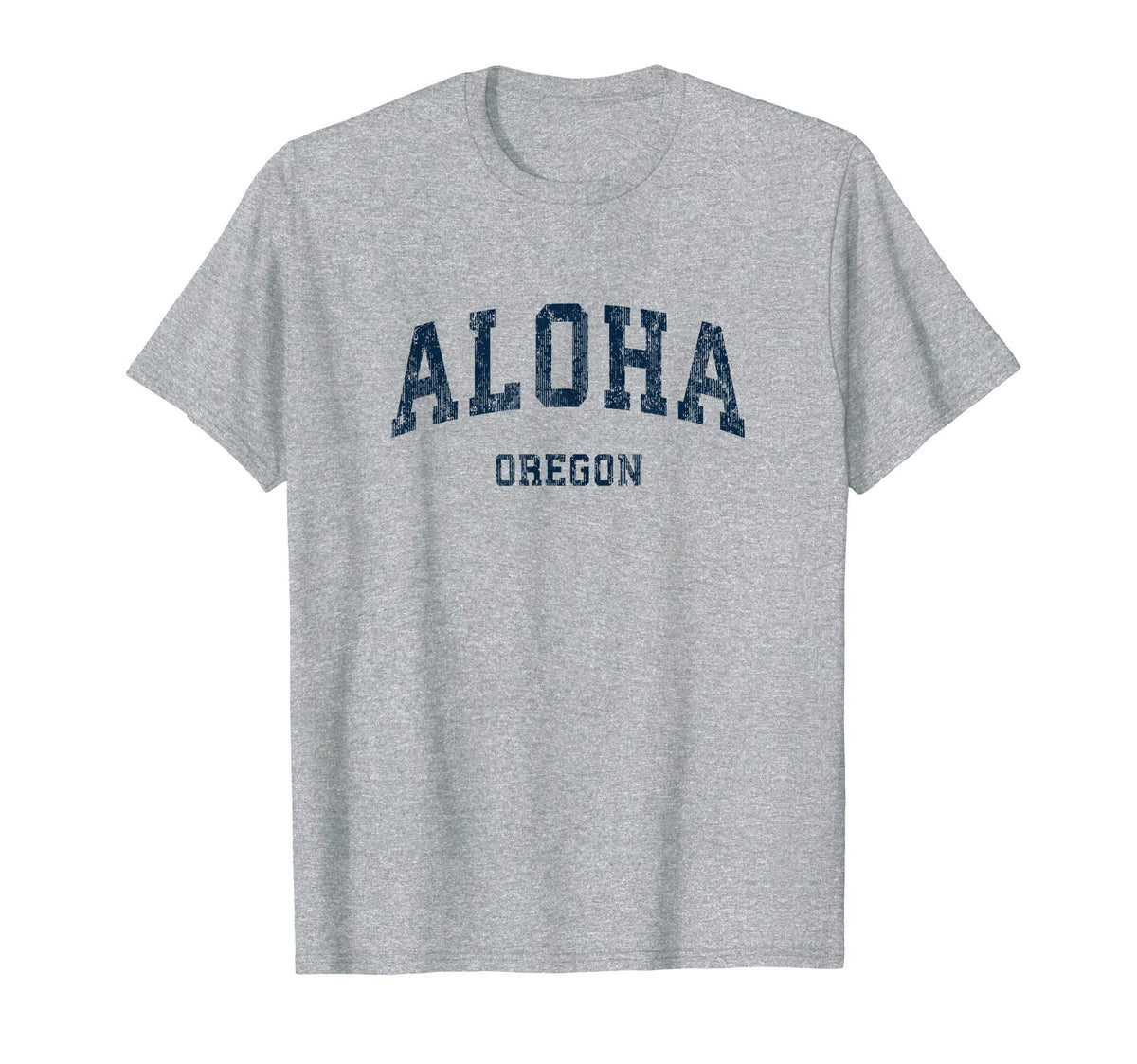 Aloha Oregon Or Varsity Sports Navy T-Shirt - Fun Novelty Design Men Women