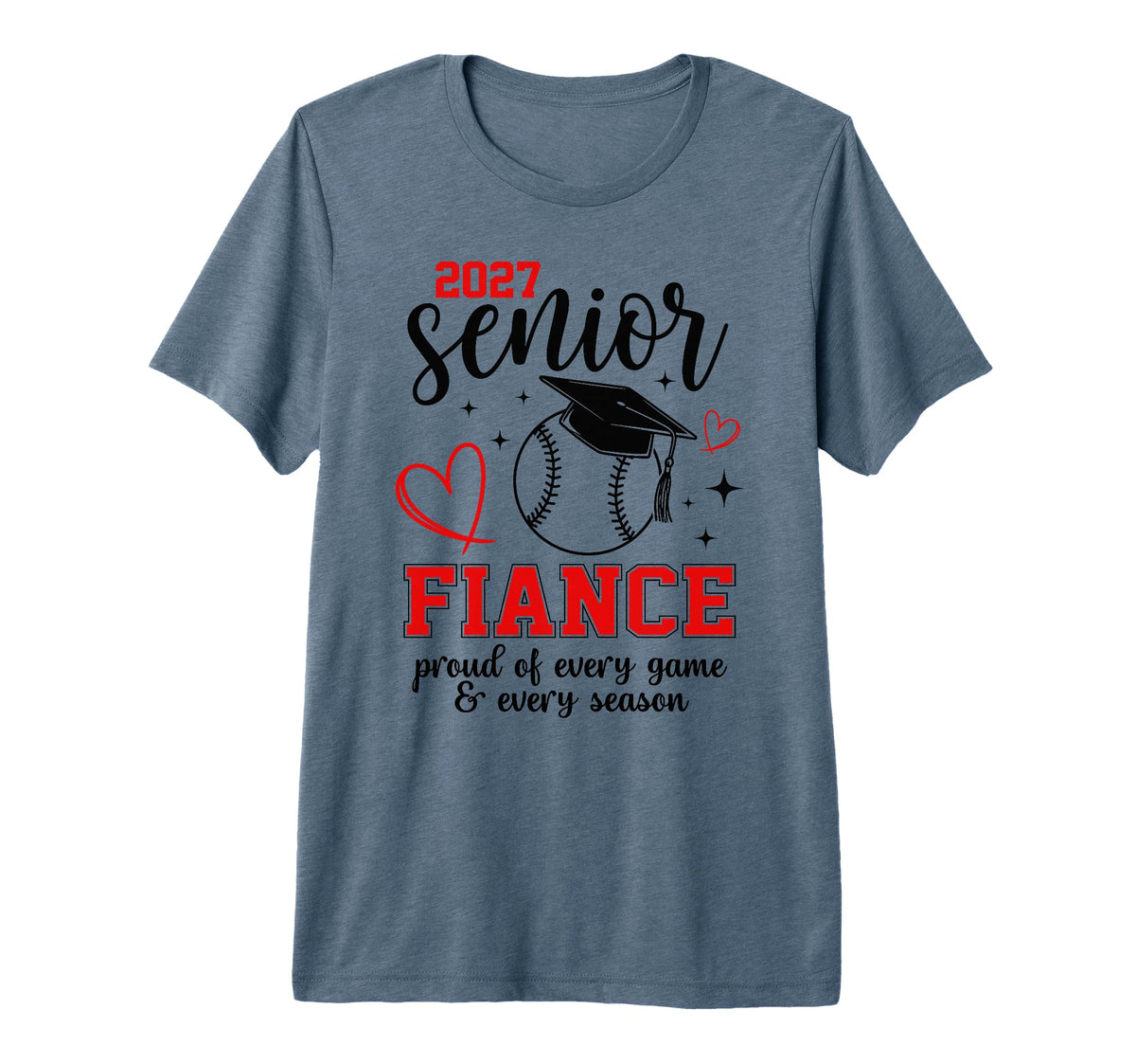 2027 Senior Baseball Fiance Proud Family T-Shirt - Unique Graphic Unisex