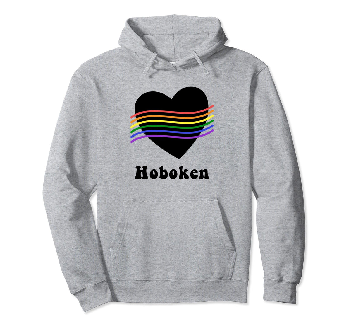 Hoboken Groovy Gay Pride Lgbtq Lgbt Rainbow Hoodie - Graphic Print Unisex