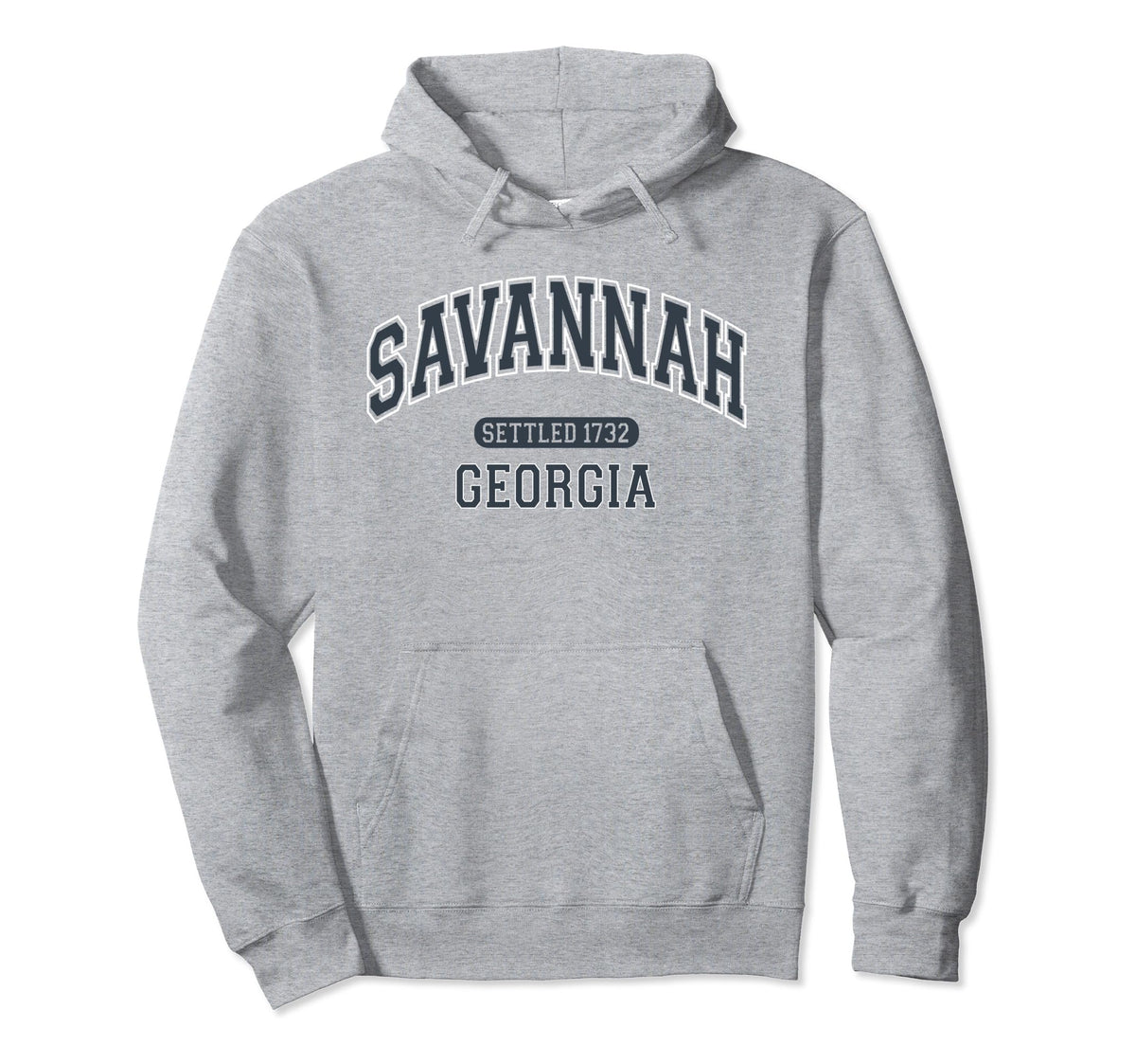 Savannah Georgia Sports Varsity Slate Hoodie - Novelty Apparel for Adults