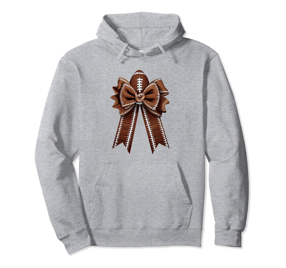 Womens Moms Coquette Bow Football Lover Hoodie - Graphic Print Men Women