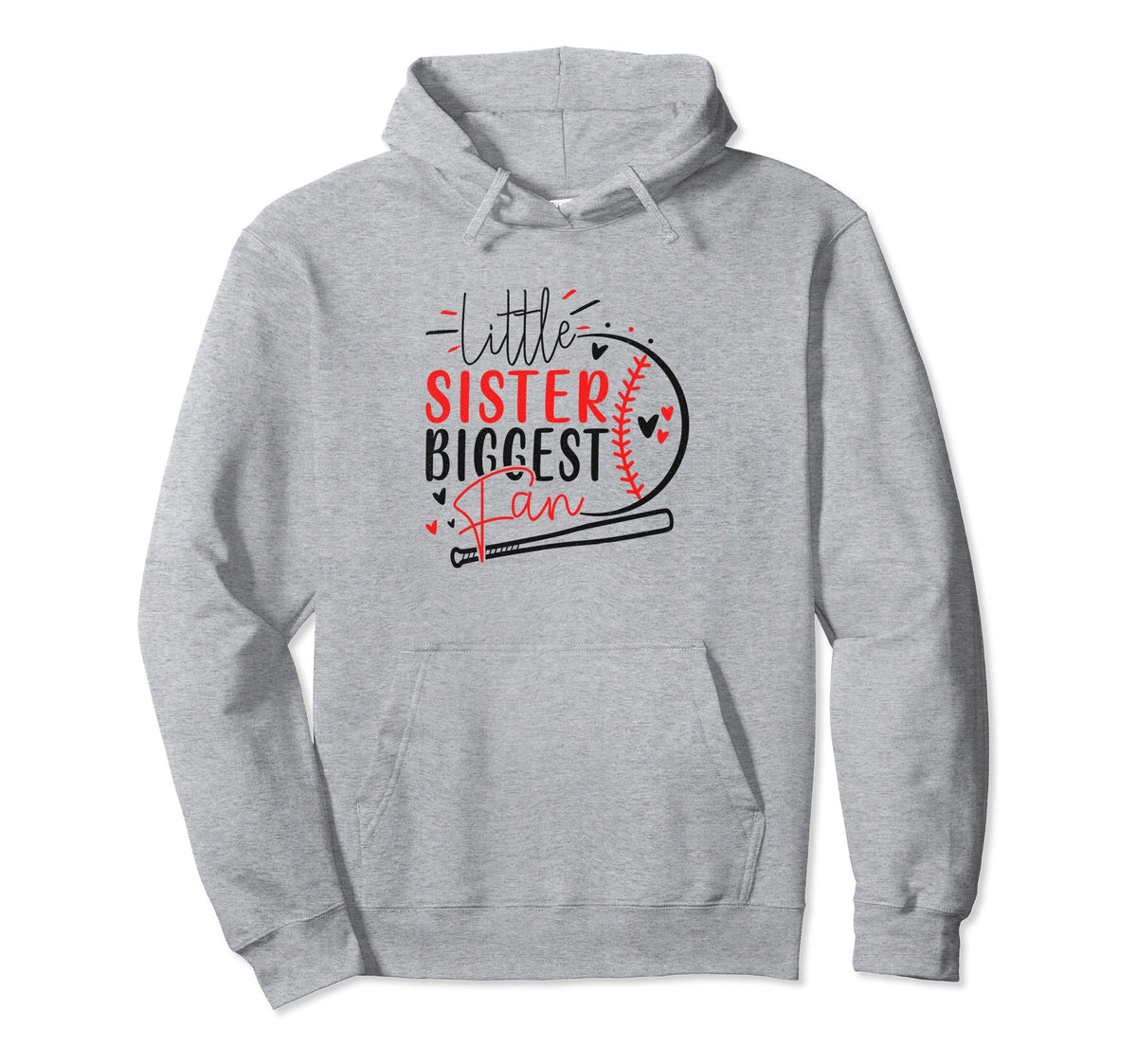 Little Sister Biggest Fan Funny Hoodie - Casual Everyday Wear Unisex