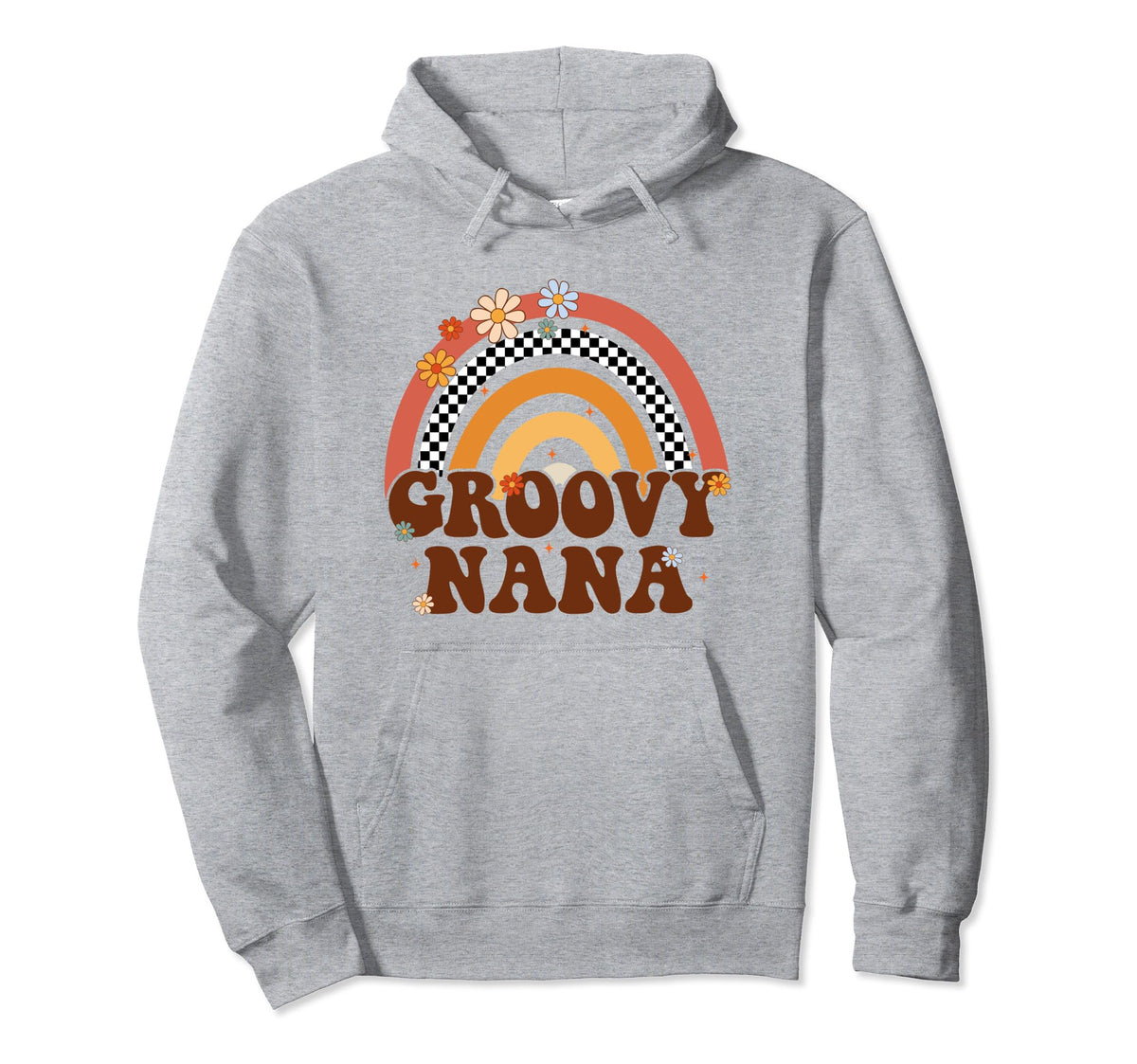 Groovy Nana Matching Family Rainbow 1St Hoodie - Novelty Apparel Men Women
