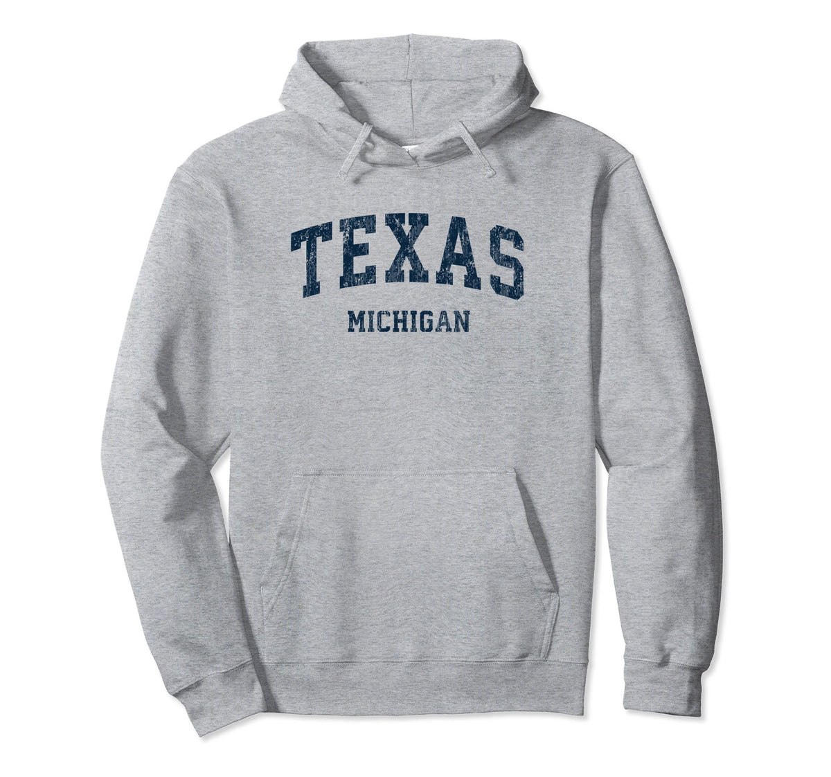 Texas Michigan Mi Varsity Sports Navy Hoodie - Fun Novelty Design Men Women