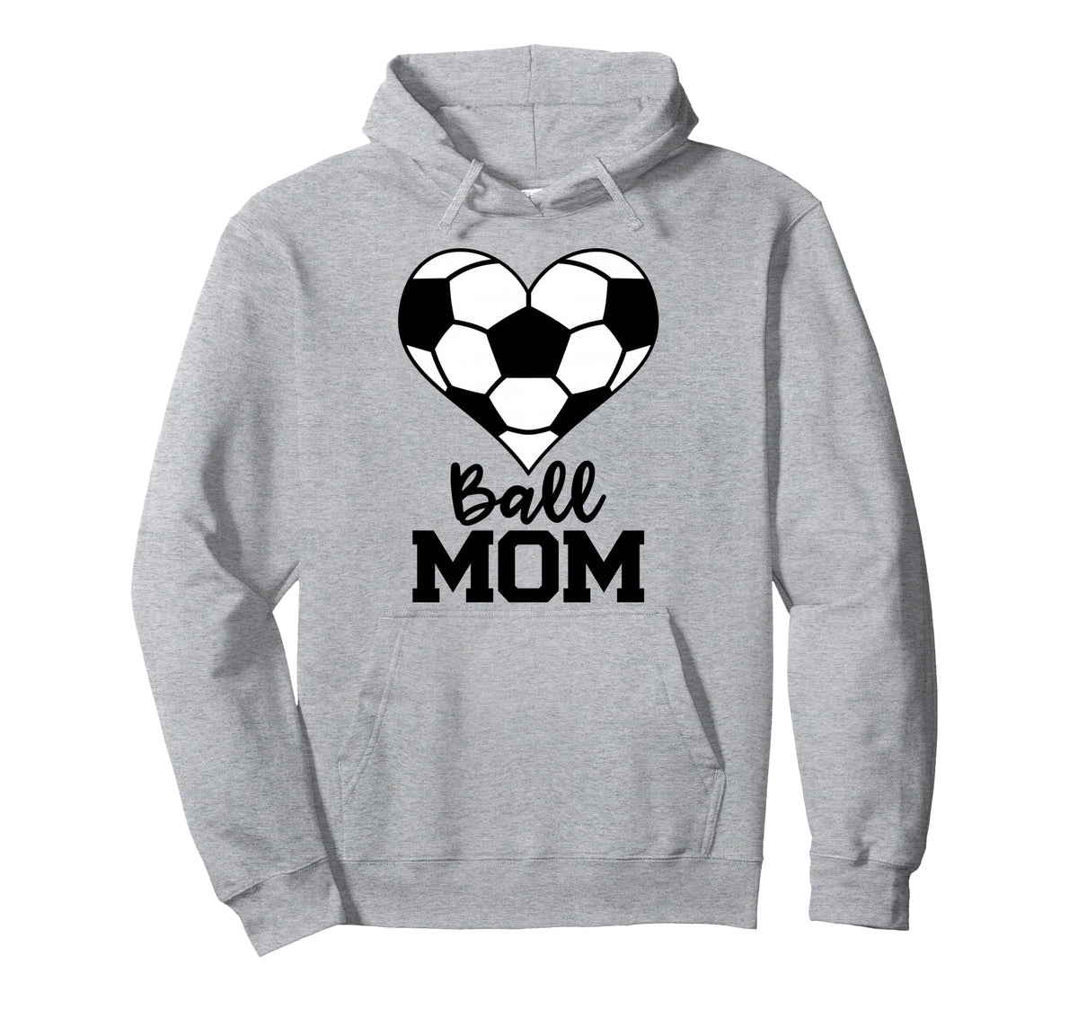 Ball Mom Funny Soccer Player Mom Gameday Hoodie - Graphic Print for Adults