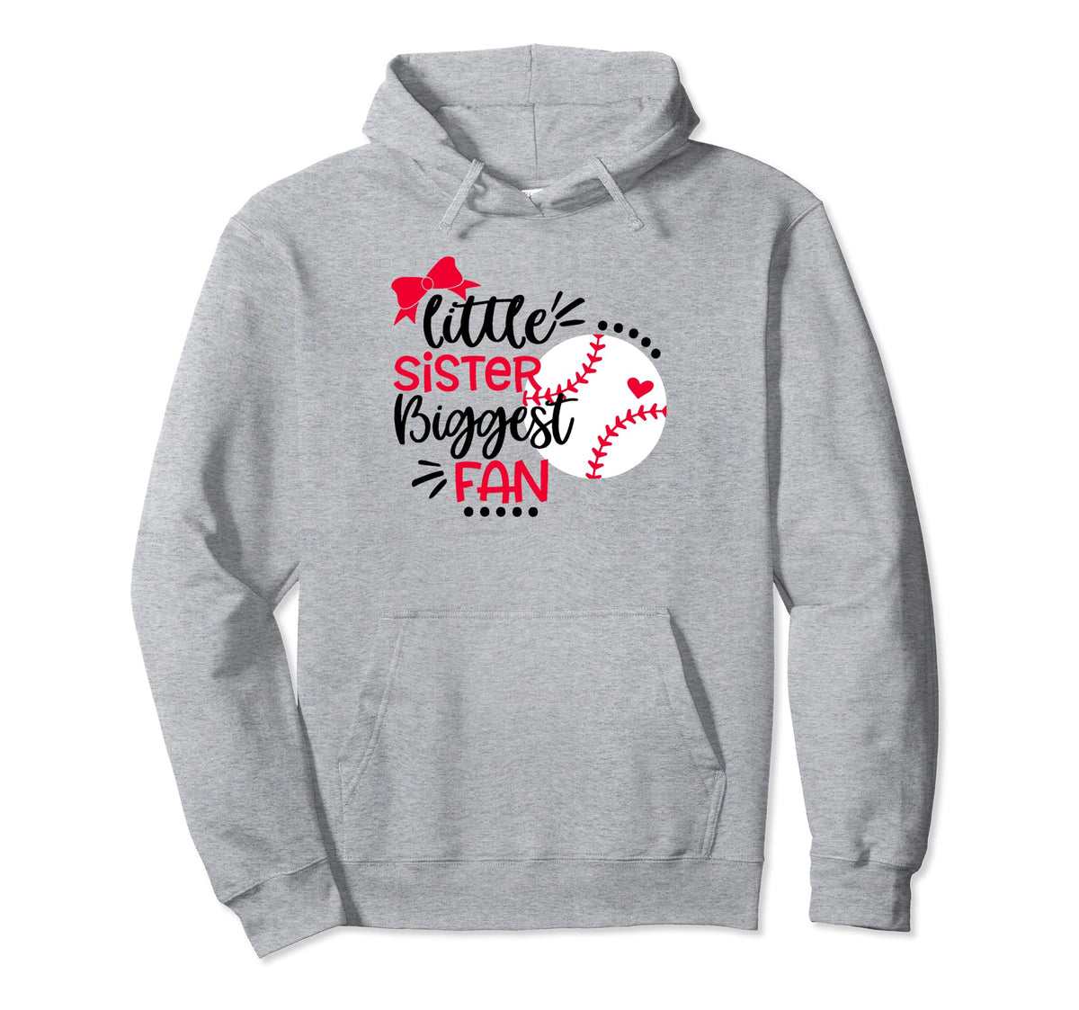Baseball Sister Little Sister Biggest Hoodie - Trendy Graphic Men Women
