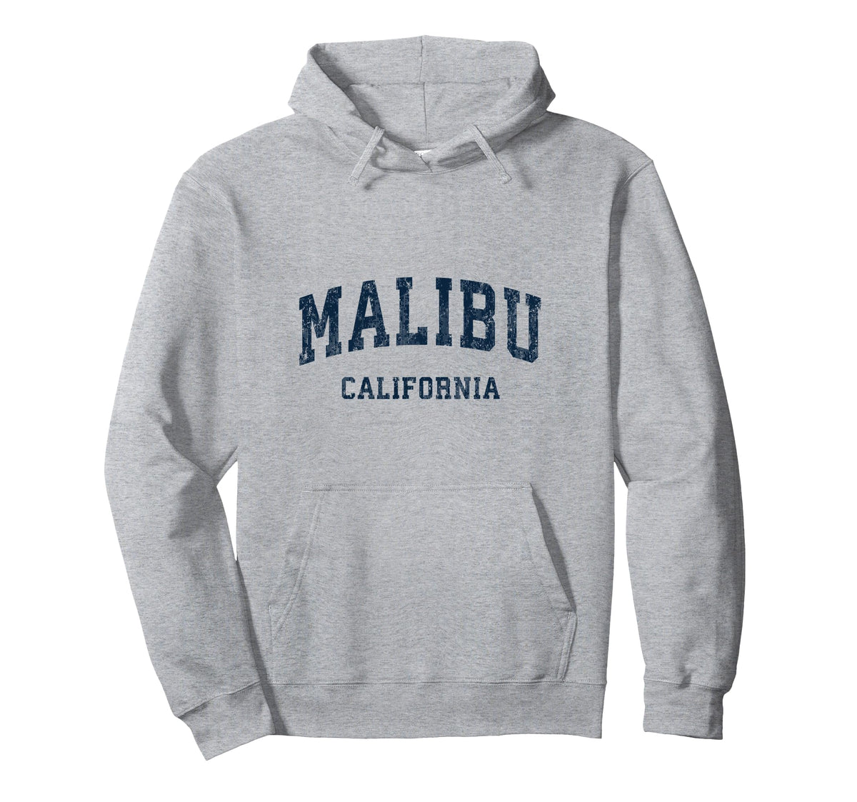 Malibu California Ca Varsity Sports Navy Hoodie - Unique Graphic for Adults