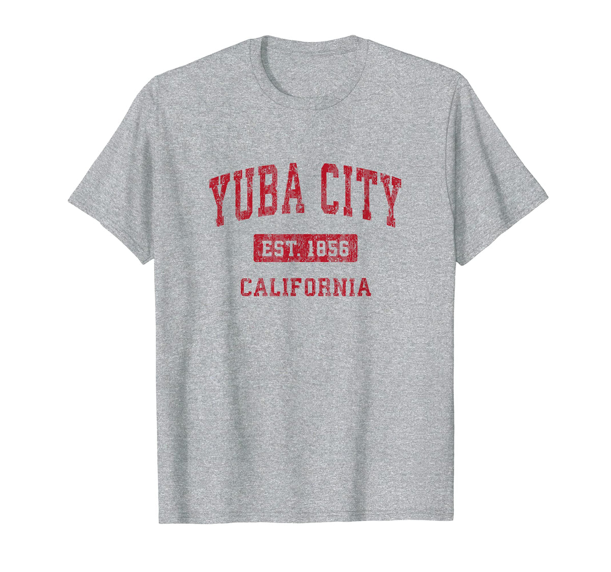 Yuba City California Ca Sports Red T-Shirt - Novelty Apparel for Adults