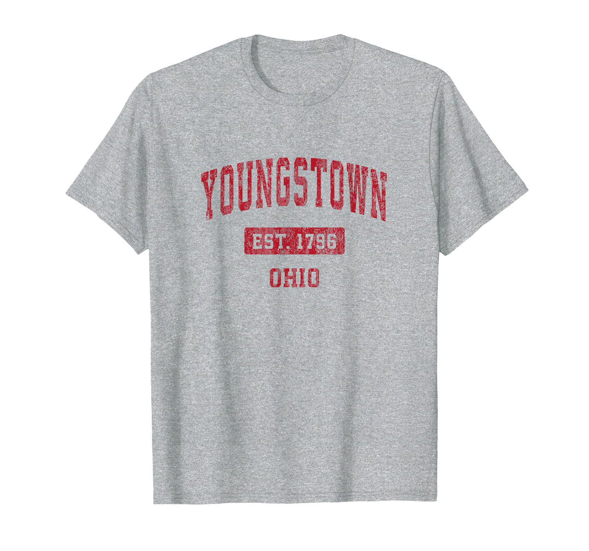 Youngstown Ohio Oh Sports Red T-Shirt - Custom Art Print Men Women