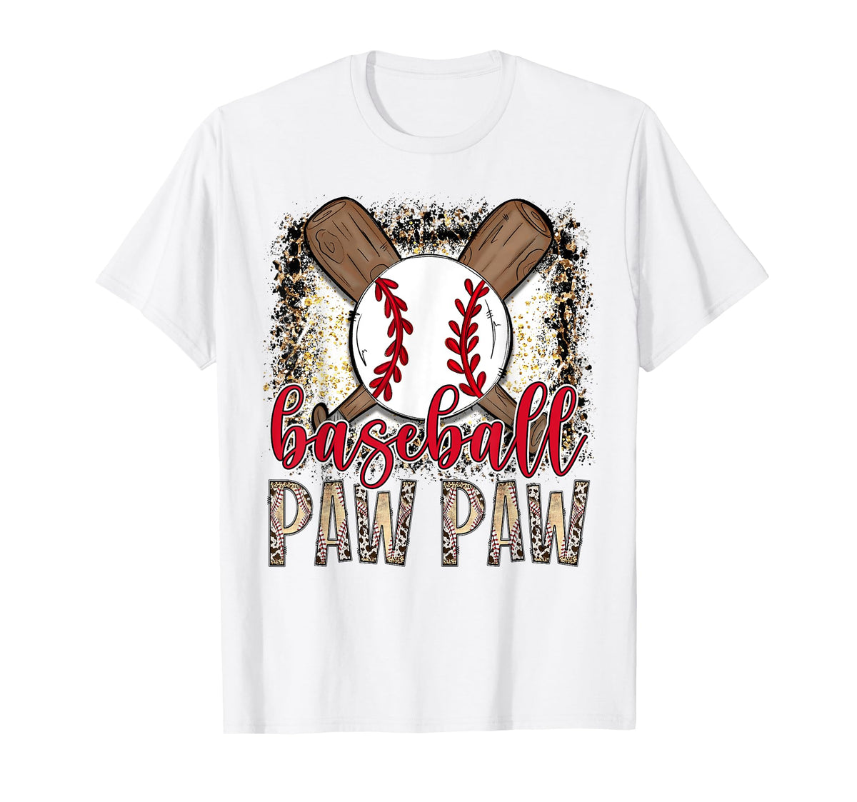 Baseball Paw Paw Leopard Proud Ball Paw T-Shirt - Trendy Graphic Men Women