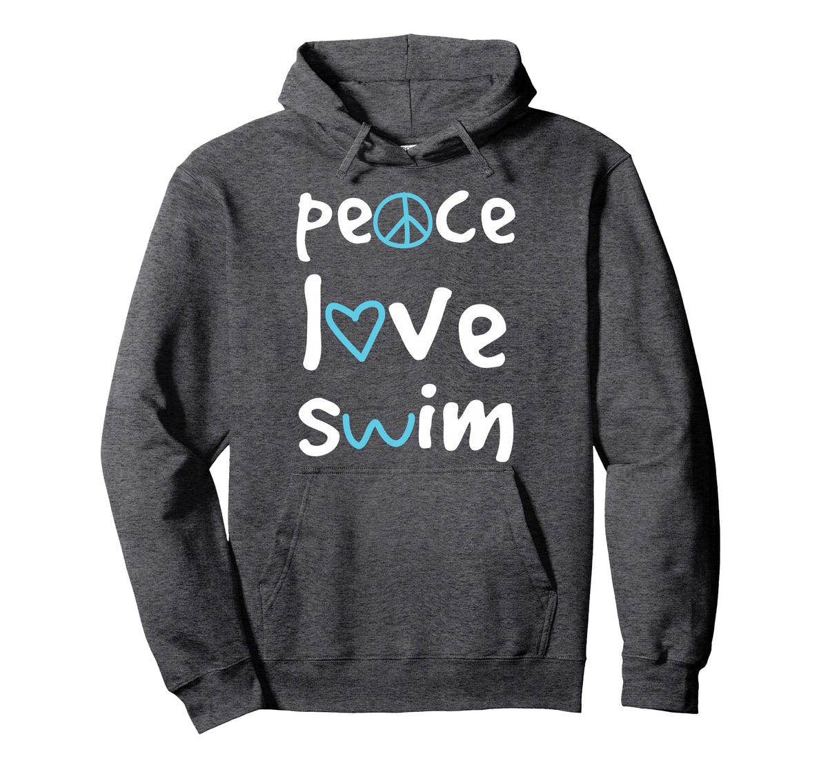 Peace Love Swim Swimmer Gift Love To Hoodie - Minimalist Print for Adults