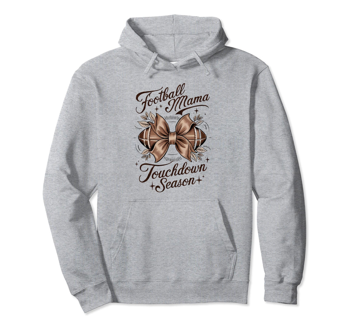 Womens Moms Coquette Bow Football Hoodie - Fun Novelty Design Men Women