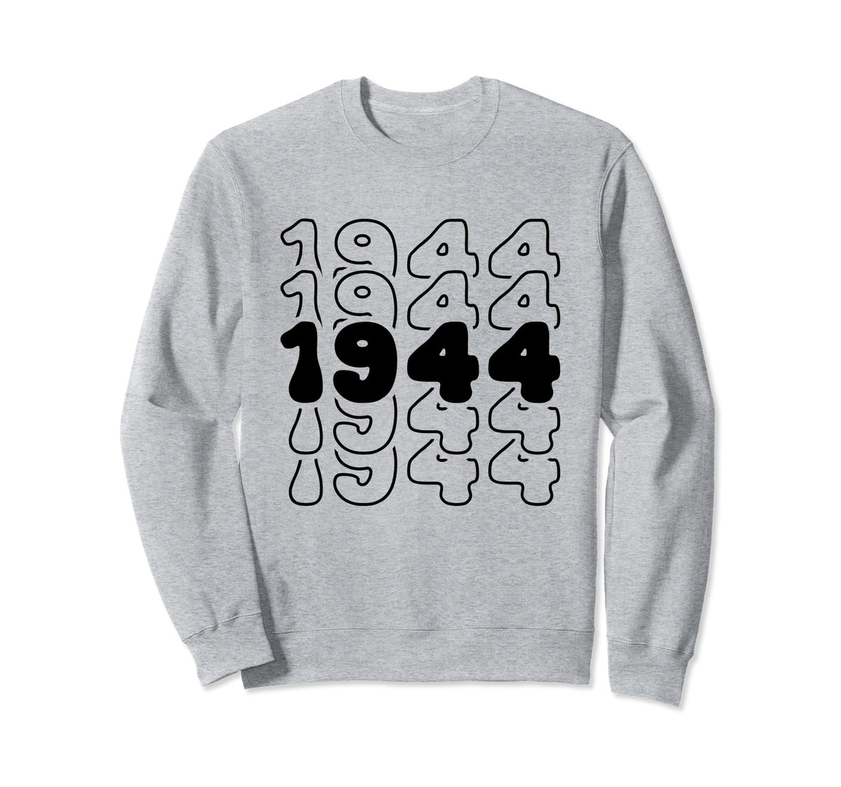 80 Year Old Groovy 80Th Birthday Sweatshirt - Trendy Graphic for Adults