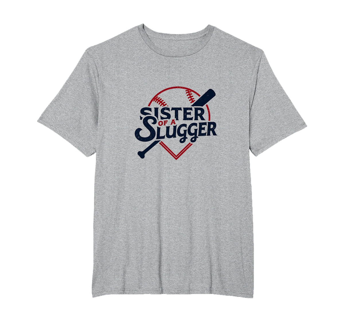 Baseball Sister Sister Slugger T-Shirt - Casual Everyday Wear Men Women