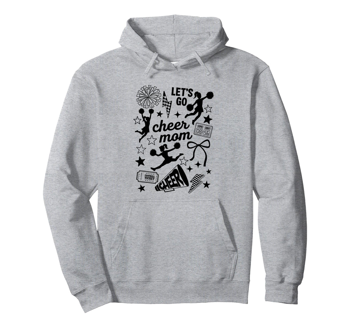 Cheer Mom Football Cheerleading Game Hoodie - Custom Art Print Men Women