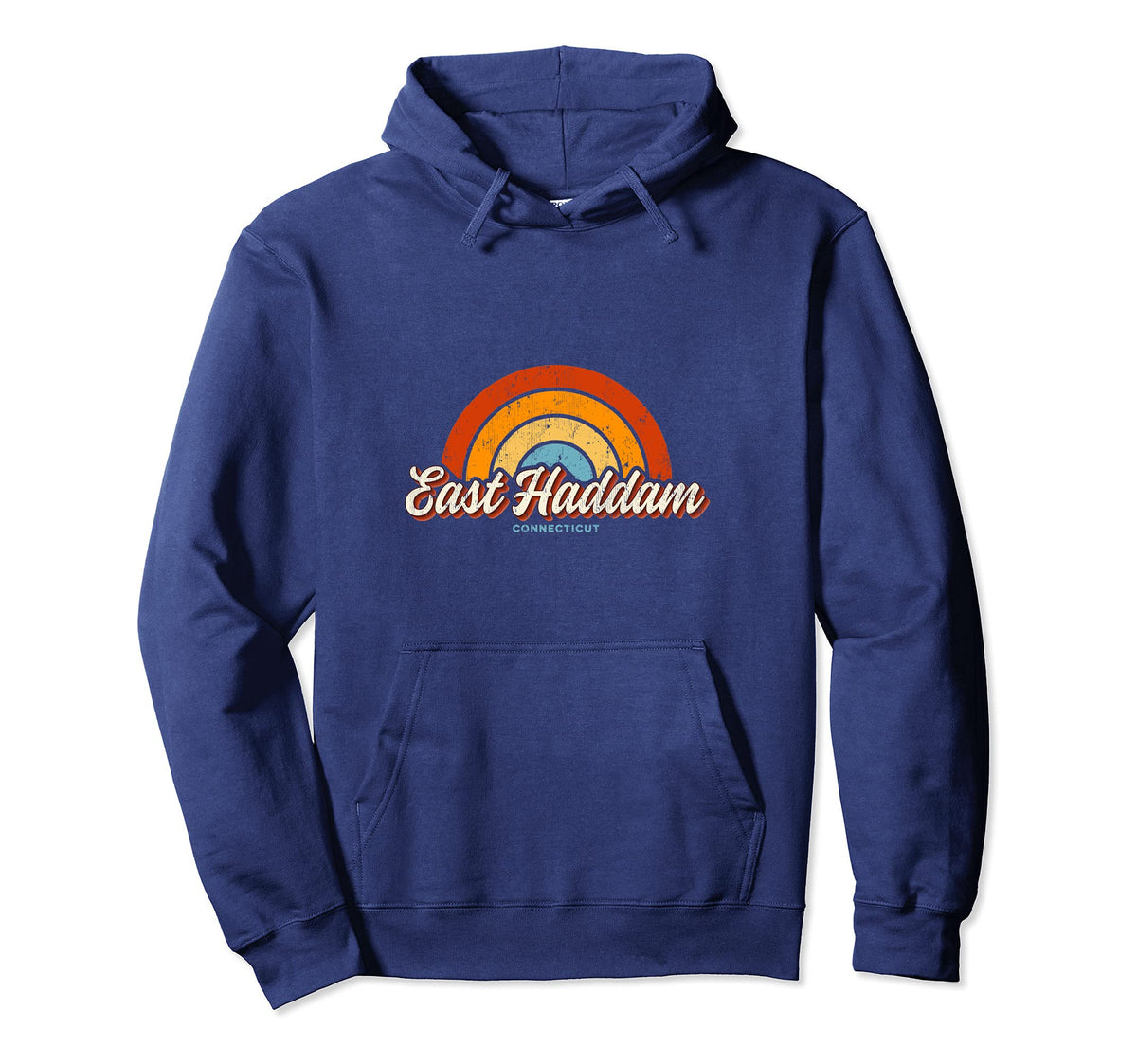 East Haddam Connecticut Ct Rainbow 70S Hoodie - Custom Art Print Men Women