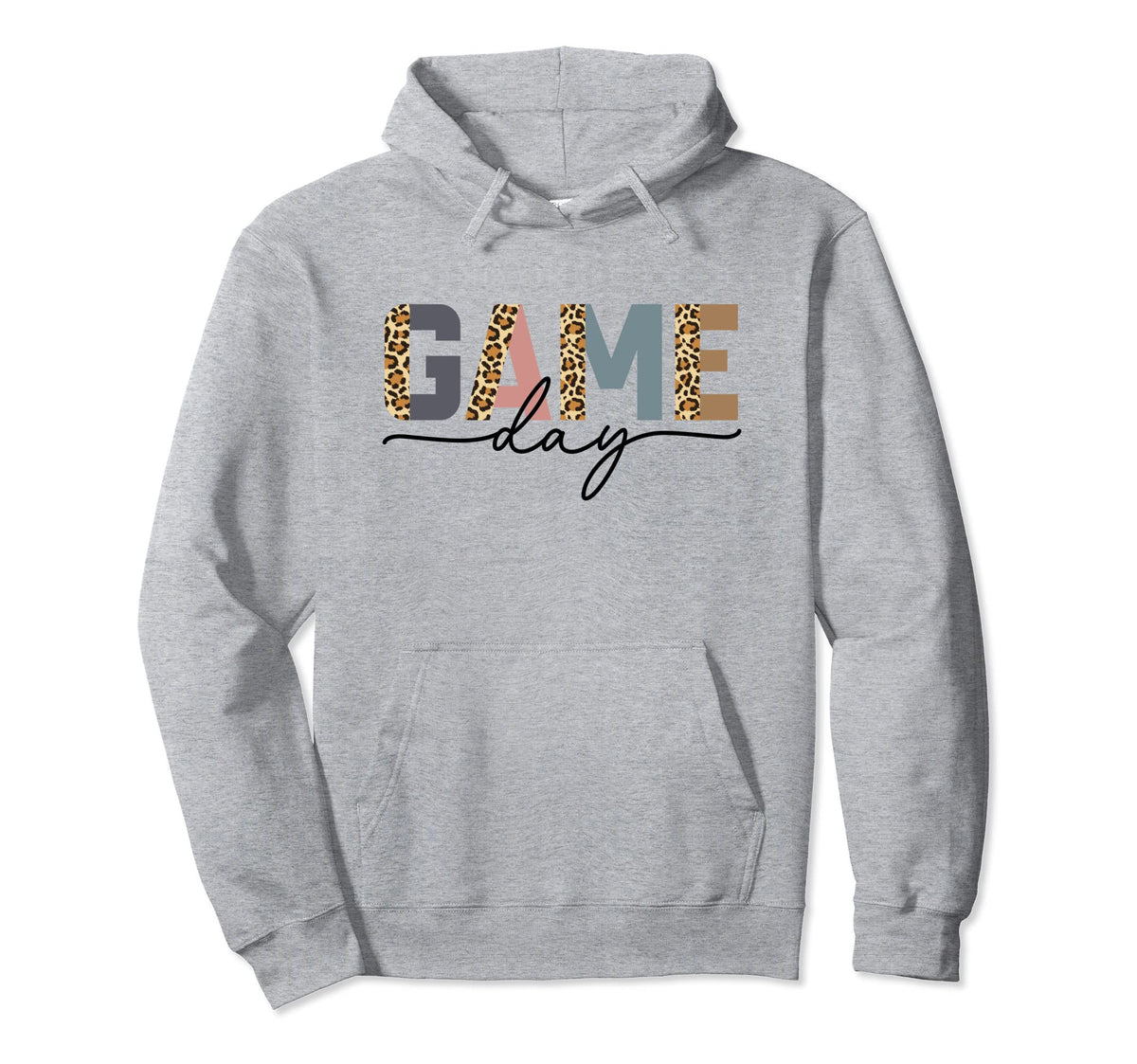 Game Day Half Leopard Sports Hoodie - Casual Everyday Wear Men Women