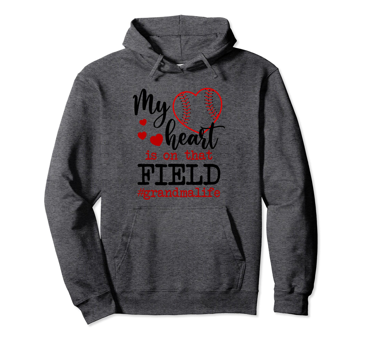 My Heart Is That Field Ballpark Hoodie - Casual Everyday Wear for Adults