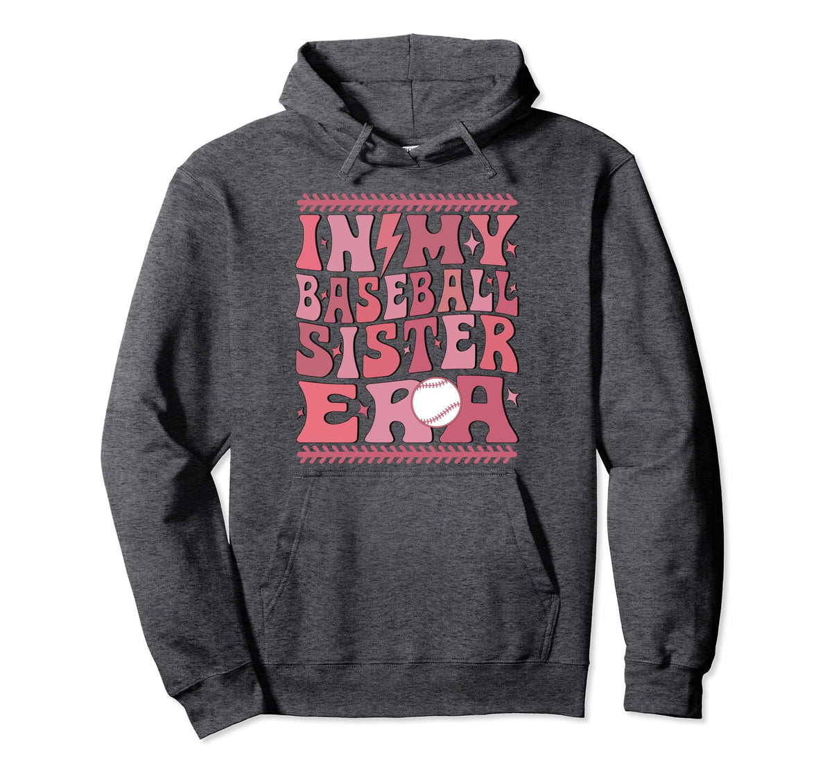My Baseball Sister Era Groovy Hoodie - Casual Everyday Wear Men Women