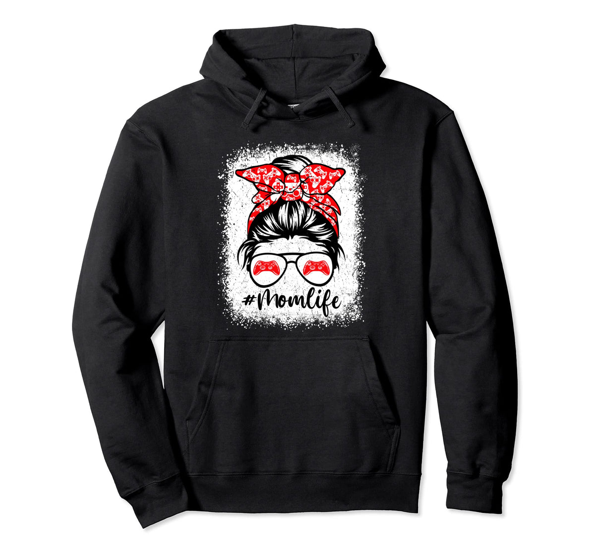 Mom Life Video Game Mothers Day Messy Hoodie - Graphic Print for Adults