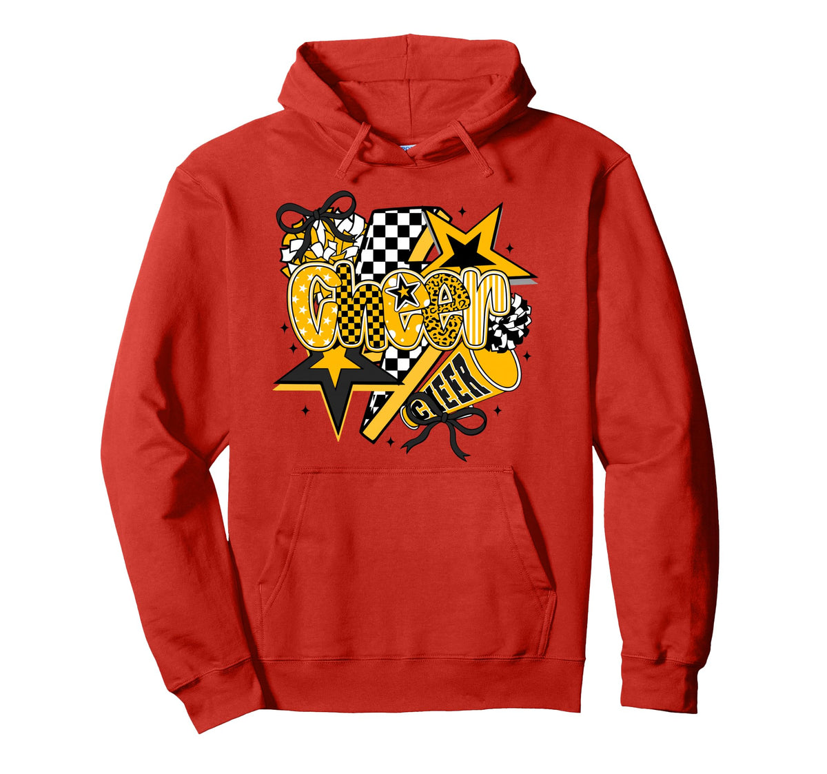 Preppy Game Day Cheer Mom Cheerleader Hoodie - Casual Everyday Wear Unisex