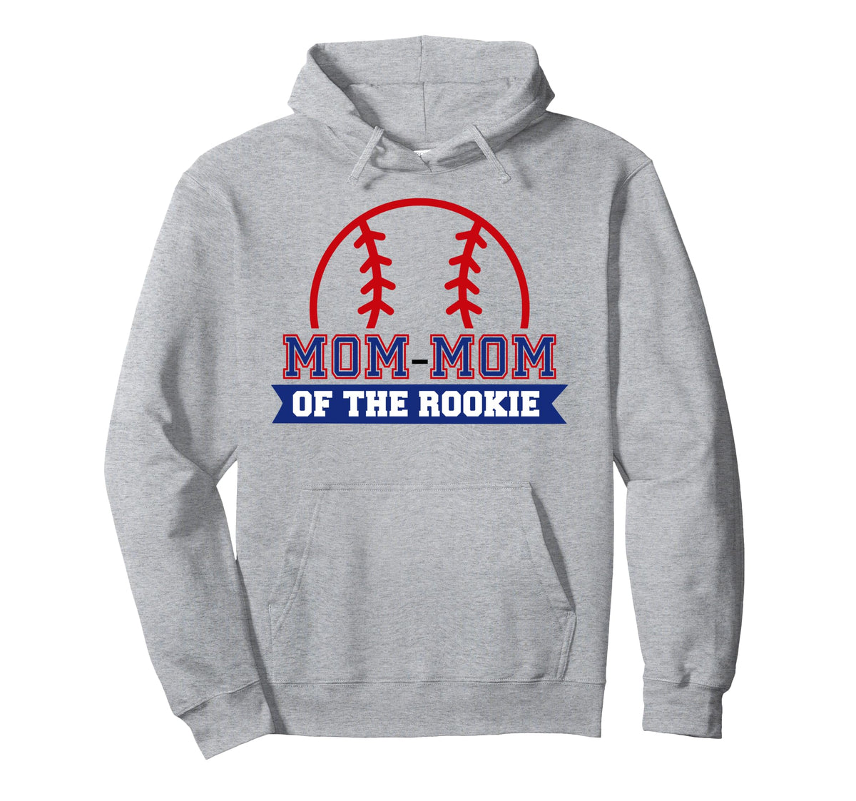 Mom Mom Rookie 1St Birthday Baseball Hoodie - Minimalist Print Unisex