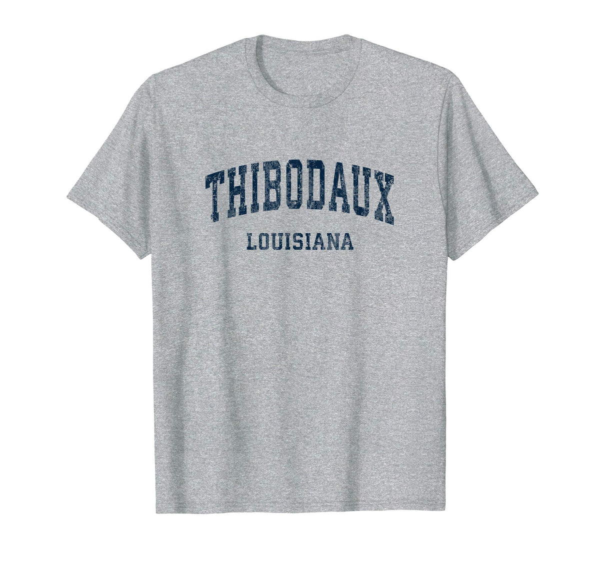 Thibodaux Louisiana La Varsity Sports Navy T-Shirt - Novelty Apparel Unisex