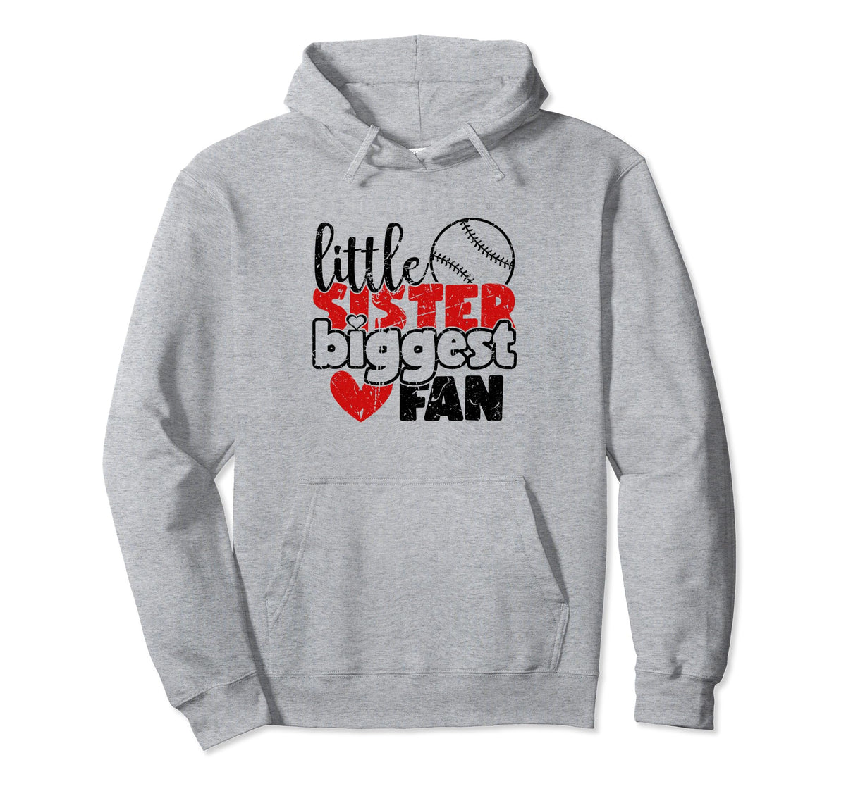 Little Sister Biggest Fan Funny Hoodie - Fun Novelty Design Men Women