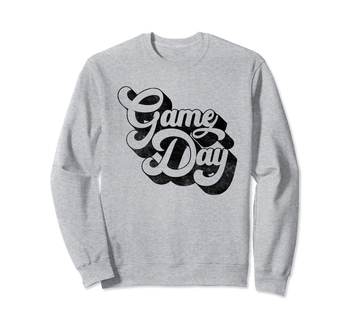 Game Day Black Sports Soccer Football Sweatshirt - Trendy Graphic Unisex