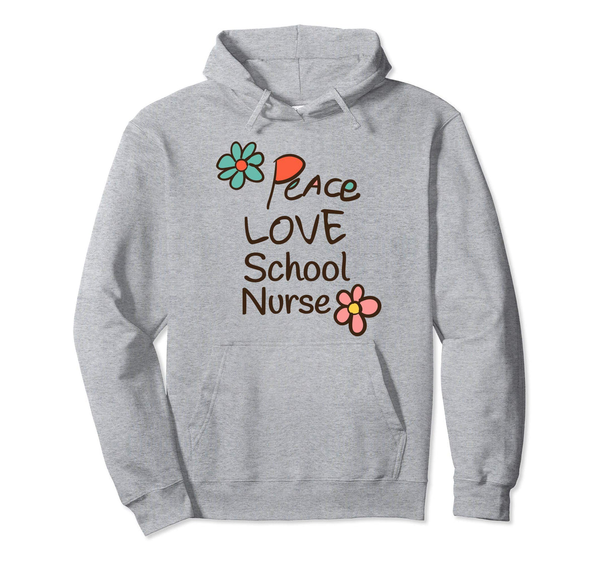 Peace Love School Nurse Hoodie - Streetwear Style Men Women
