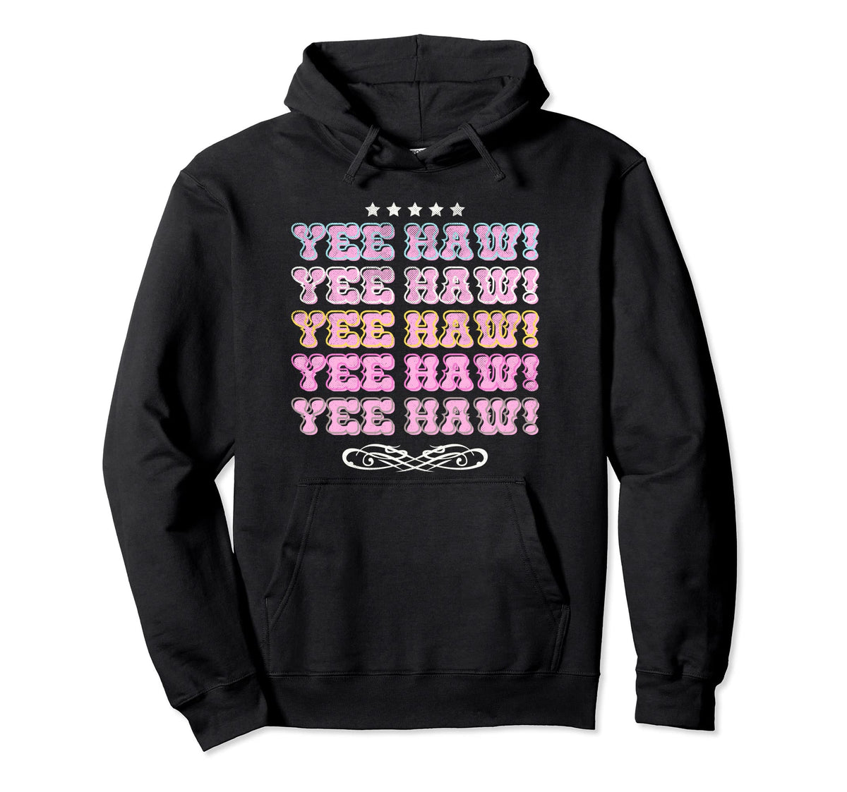 Yee Haw Country Western Texas Rodeo Hoodie - Casual Everyday Wear Unisex