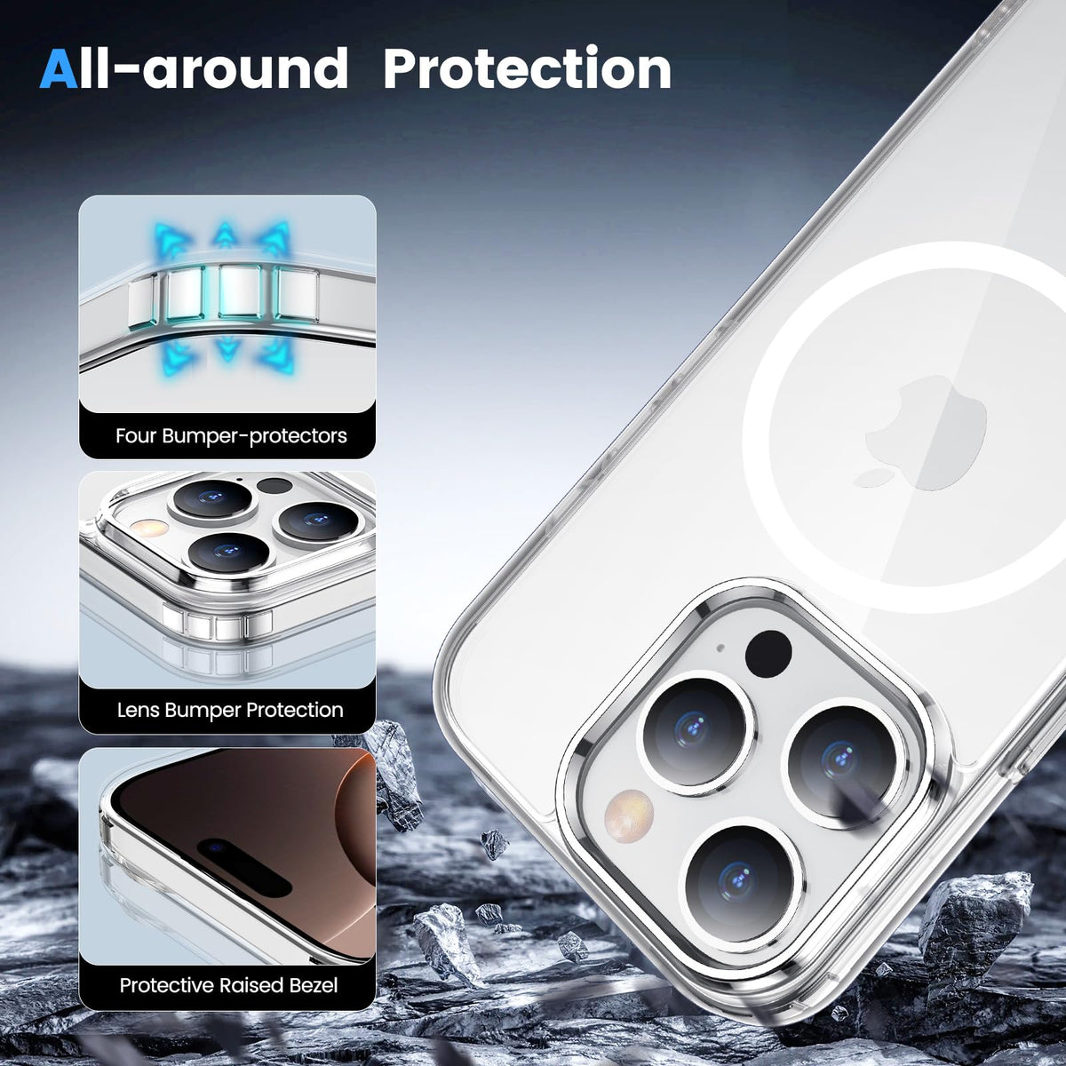 Temdan Clear Magnetic Phone Case
