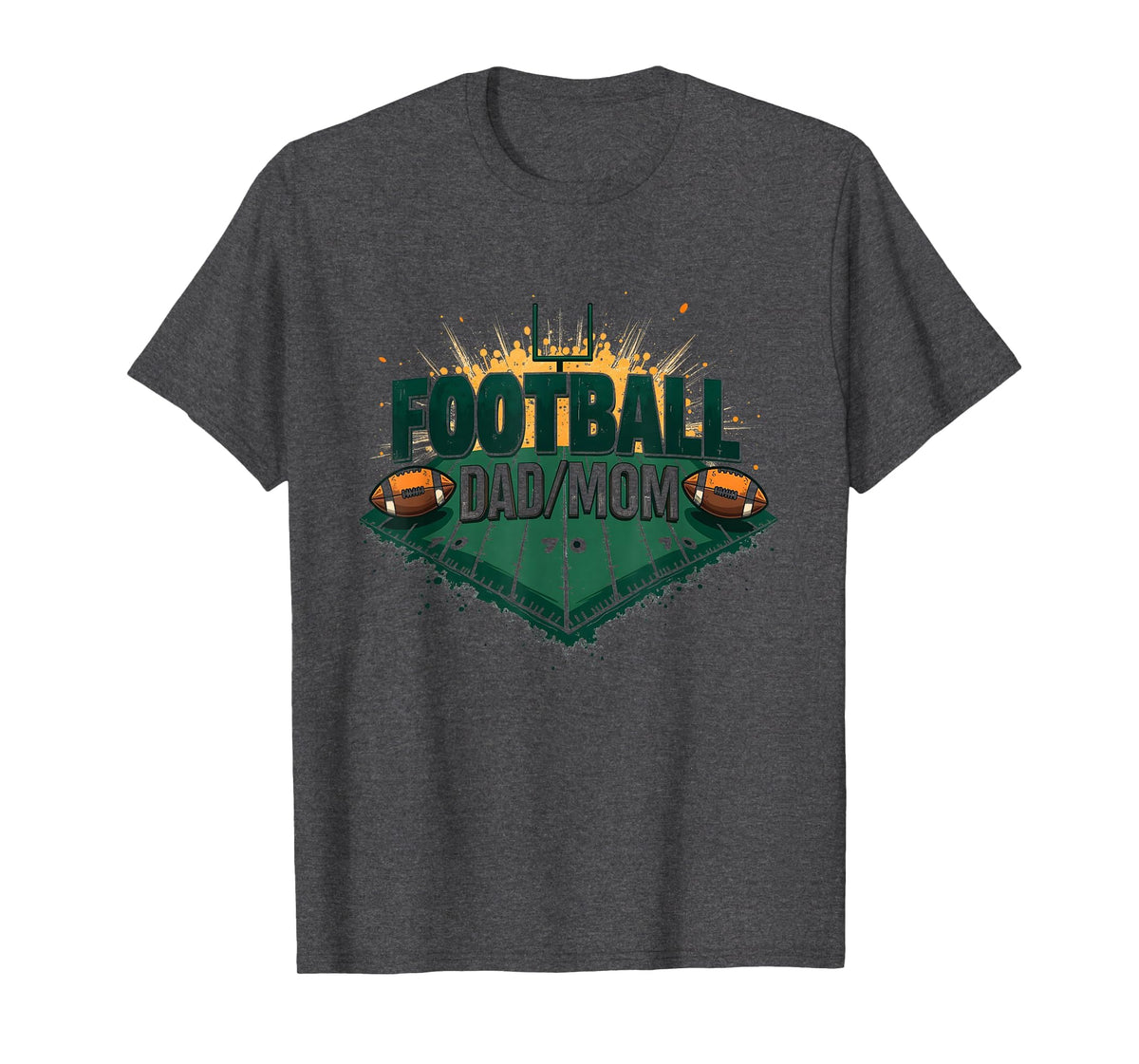 Football Dad Mom Proud Parent Game T-Shirt - Custom Art Print for Adults