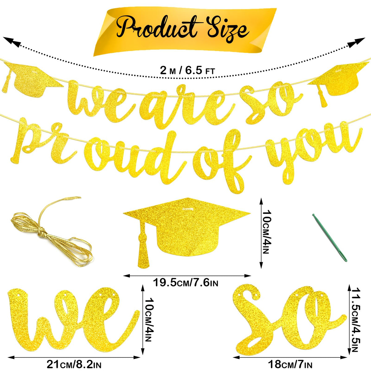 Graduation Banner Set, “We Are So Proud of You”