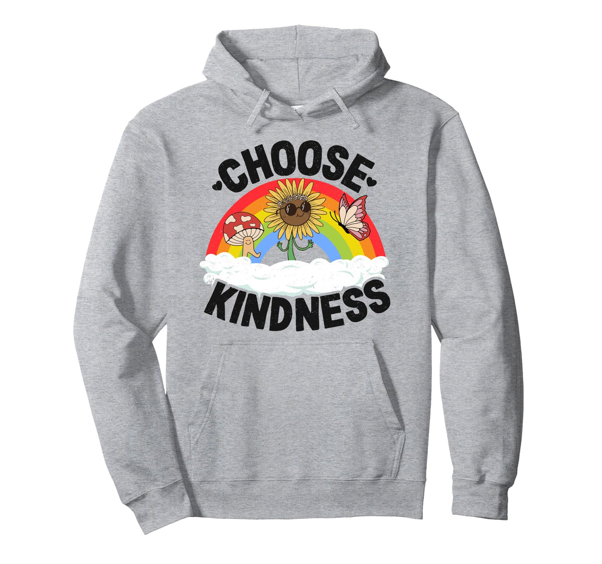 Positive Anti Bullying Rainbow Peace Hoodie - Aesthetic Graphic Men Women