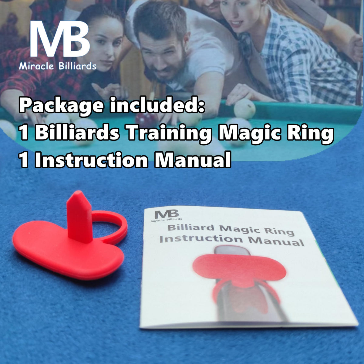 Miracle Billiards Silicone Billiard Magic Ring Cue Training Aid