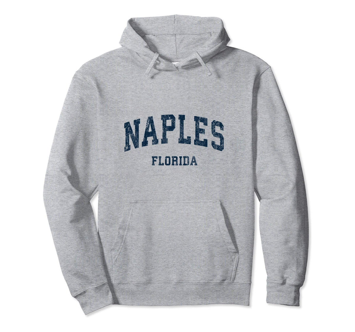 Naples Florida Fl Varsity Sports Navy Hoodie - Trendy Graphic Men Women