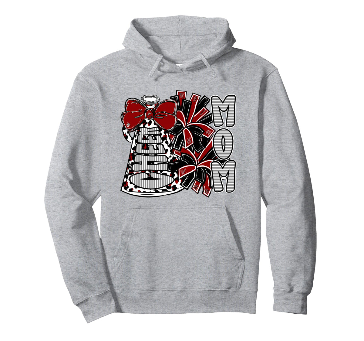 Cheer Mom Coquette Bow Football Hoodie - Casual Everyday Wear Unisex