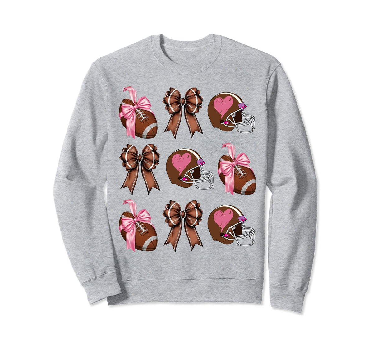 Womens Moms Coquette Bow Football Sweatshirt - Streetwear Style for Adults