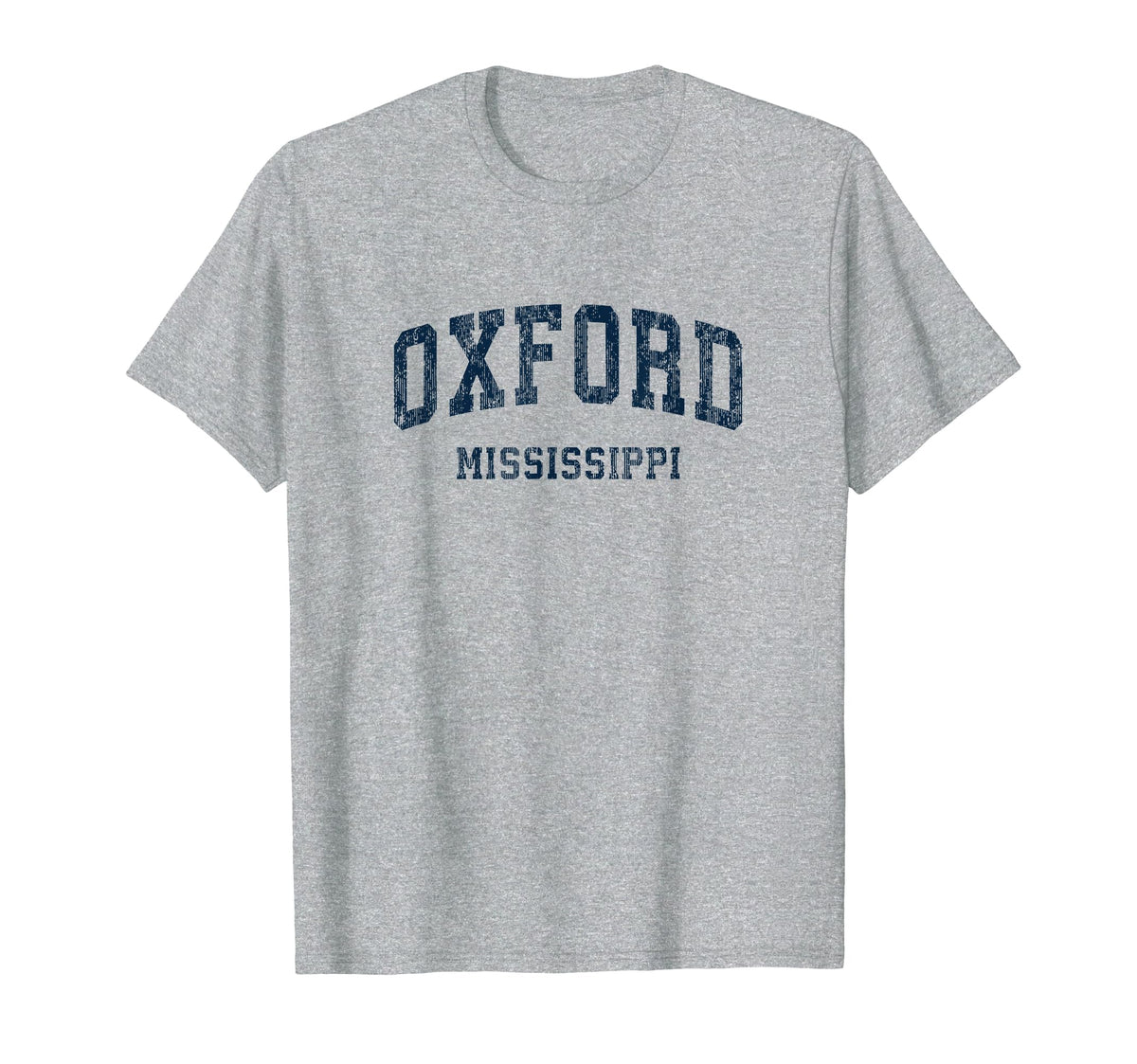 Oxford Mississippi Ms Varsity Sports Navy T-Shirt - Trendy Graphic Unisex
