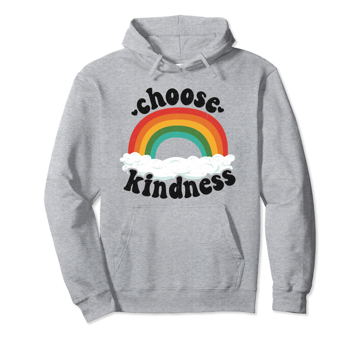 Positive Anti Bullying Rainbow Hoodie - Casual Everyday Wear for Adults