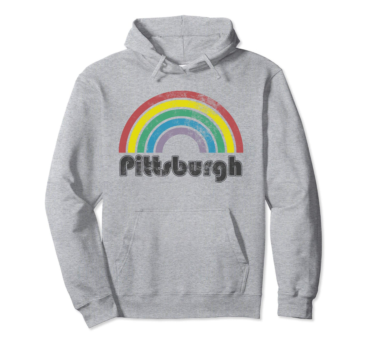 Pittsburgh Rainbow 70S 80S Gay Pride Hoodie - Casual Everyday Wear Unisex
