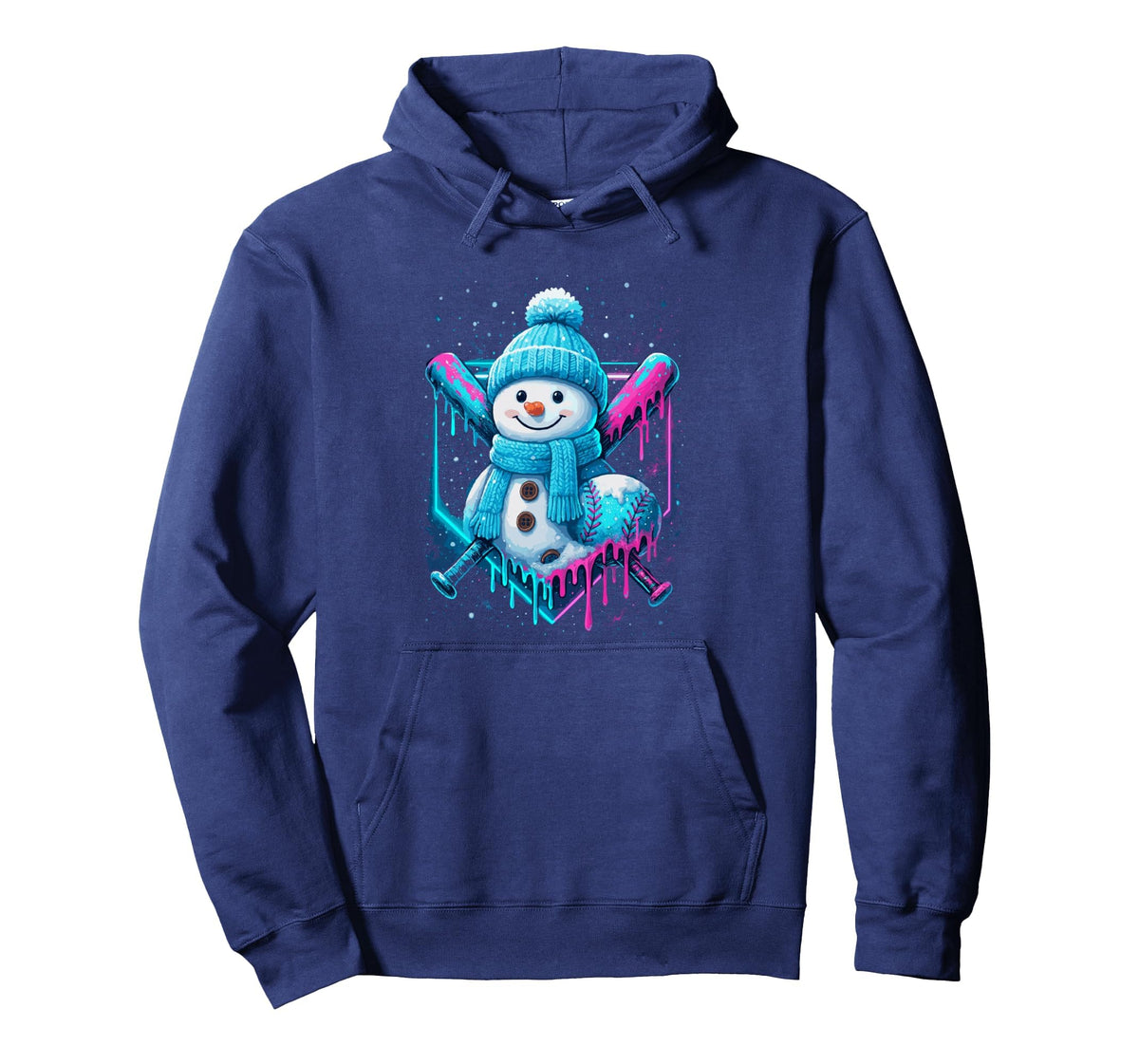 Baseball Drip Who Love Snowman Hoodie - Casual Everyday Wear Men Women