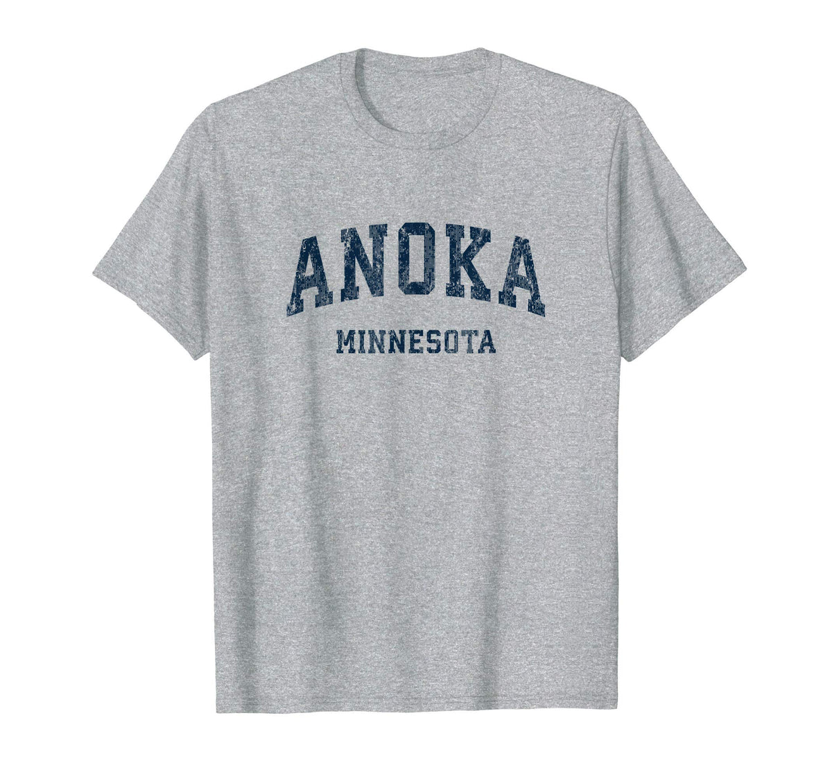 Anoka Minnesota Mn Varsity Sports Navy T-Shirt - Minimalist Print Men Women