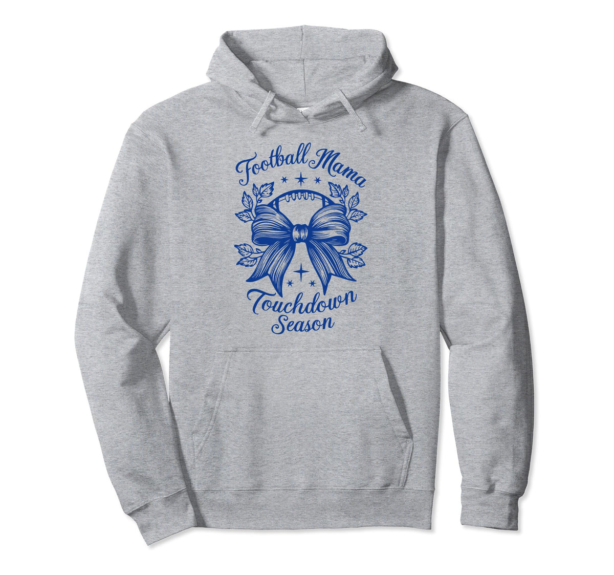 Womens Moms Coquette Bow Football Lover Hoodie - Trendy Graphic Unisex