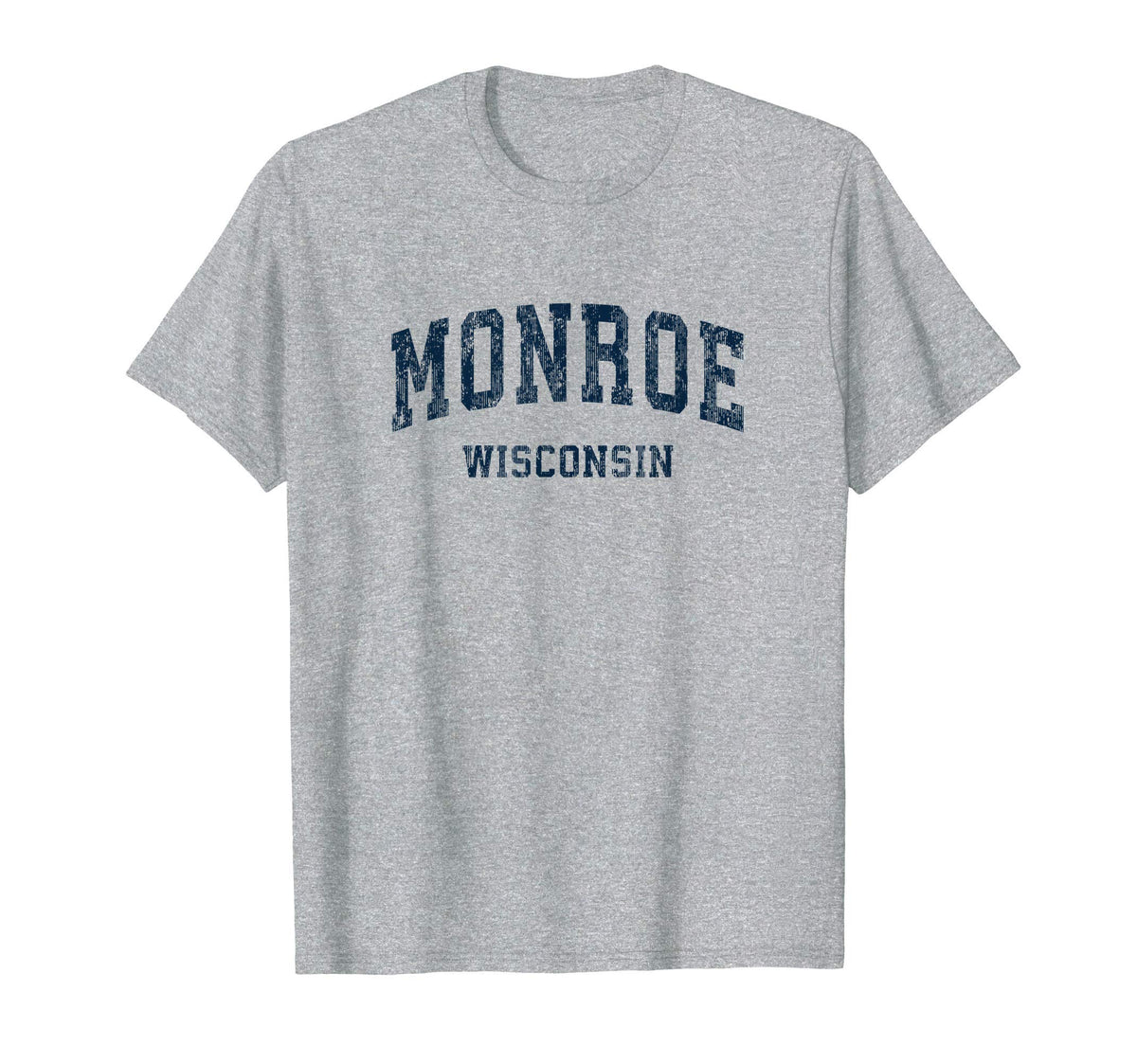 Monroe Wisconsin Wi Varsity Sports T-Shirt - Fun Novelty Design Men Women